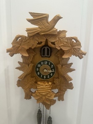 Kaiser Quartz Bird Maple Leaf Cuckoo Clock Made In Korea Works! | eBay