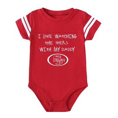 I Love Watching The 49ers With Daddy Mommy Grandma ETC Bodysuit Outfit