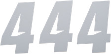 D'COR VISUALS Slash Number Plate - #4 - White - For 6" 45-30-4