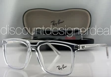 Ray-Ban Square Eyeglasses Clear Acetate Frame Clear Demo Lens RB7239 2001 54