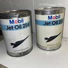 Vintage Mobil Jet Oil Cans 2 Pc Great Graphics