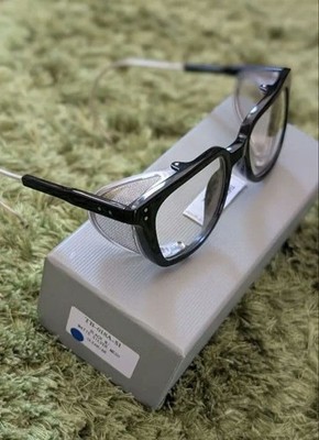 Thom Browne Eyewear TB-018A-51 Black Shield Frame with Clear Lenses Rare