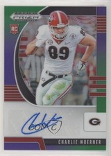 2020 Prizm Draft Picks Rookies Purple & Green 150/199 Charlie Woerner Auto 03ij