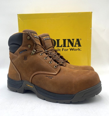 CAROLINA WATERPROOF COMP BROAD TOE CA5520 Men's NEW Work Boots Brown Multi Sizes