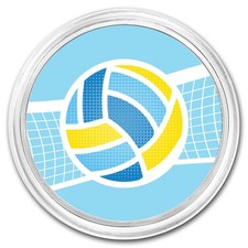 1 oz Silver Colorized Round - APMEX (Volleyball) 73.53 per troy oz
