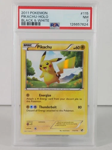 Pikachu - Black & White - #115 - Secret Rare - 2011 - PSA 7