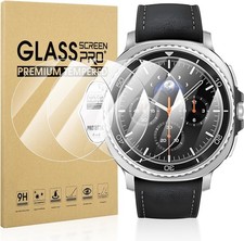 4-Pack Tempered Glass Screen Protector for Samsung Galaxy Watch 8 Classic 46mm