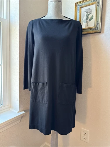 Abito Kate Spade Broome Street nero slip over con due tasche taglia small