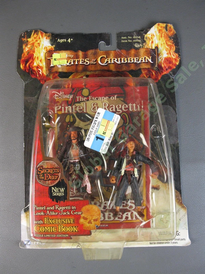 Juego de 4 figuras de Piratas del Caribe Secretos de las Profundidades Clanker Jack Sparrow + Foto 2 de 4