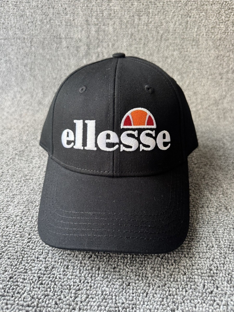 Ellesse Baseball Cap Strapback Black Logo Adjustable One Size Unisex Adult