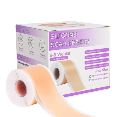 Scar Removal Silicone Tape for Hypertrophic Scars & Keloids, 1.6'' x 120''