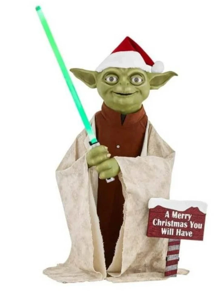 Star Wars 3.5ft Animated Yoda w/ LED Lights & Sound Holiday Christmas Decoration - Image 2 of 4