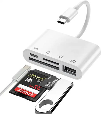 4-in-1 USB C auf Speicherkartenleser Adapter SD Micro SD Hub OTG USB 3.0 USB C