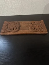 Vintage Hand Made Wooden Folding -expand Book End  Made In India