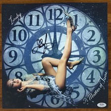 Laufey A Matter Of Time Vinyl LP & Signed Cover Photo Card PSA DNA COA Autograph