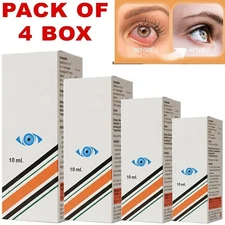 Cataract Eye Drops 10ml Vial 4 pack! ** New With Box Pack ** Free Shipping USA