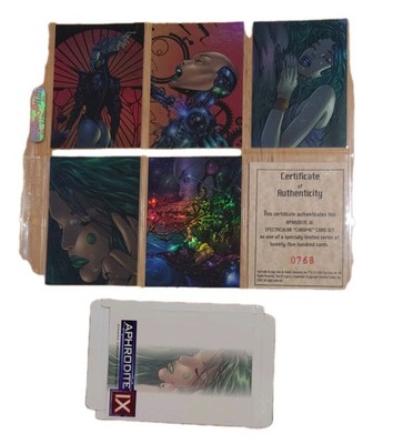 RARE Aphrodite IX Dynamic Forces Chrome Five Card Set With OVP 980/2500