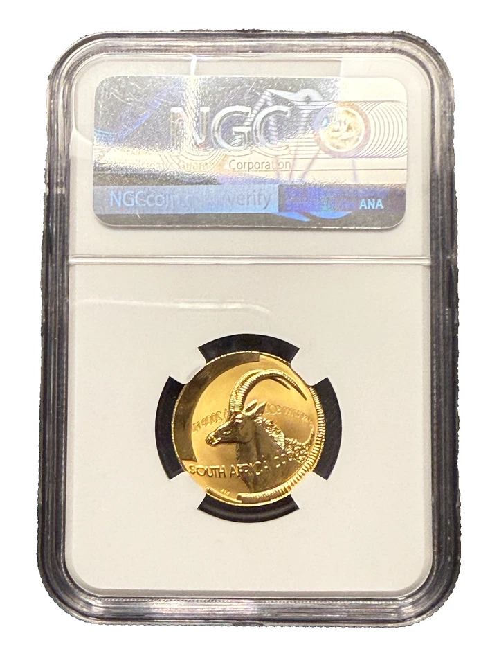 South Africa 2000 Gold 1/4 oz 1/4 Natura NGC PF69UC Sable - Image 2 of 2