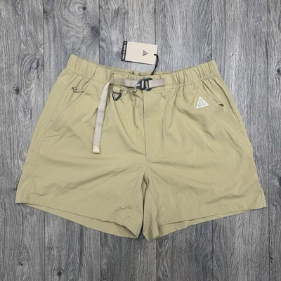 Nike ACG Shorts Size Large Mens Parachute Beige Brown Loose Fit Hiking $100 - Image 1 of 4