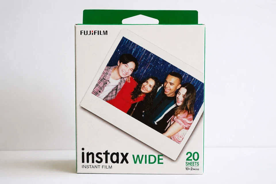 FUJIFILM  INSTAX WIDE  FILM 2 Filme für 20 Fotos MHD 01/2028 - Bild 1 von 1