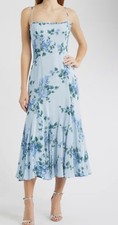 Reformation Lilibet Floral Ruffle Trim Midi Dress Fresh Air NWT Size 10