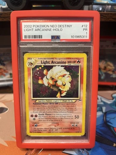Light Arcanine 12/105 Neo Destiny Holo PSA 1
