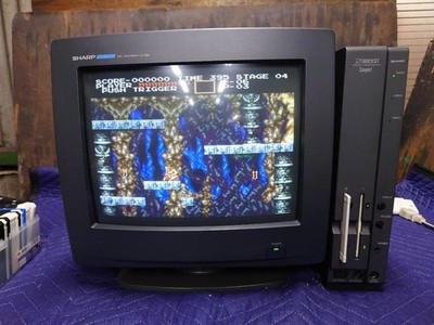 X68000用DUALMODEモニター　CZ-608D-H　動作確認済 SHARP CZ-608D-H X68000 Dual Mode Monitor Tested Japan Retro Rare