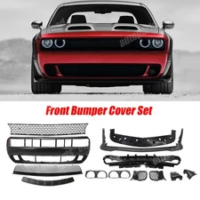 For 2008-2014 Dodge Challenger Hellcat Style SRT Front Bumper Cover Grille Lip