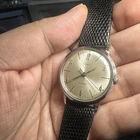 Works Vintage 1966 Timex Marlin Mens Watch Manual Wind Silver 33mm Black Leather
