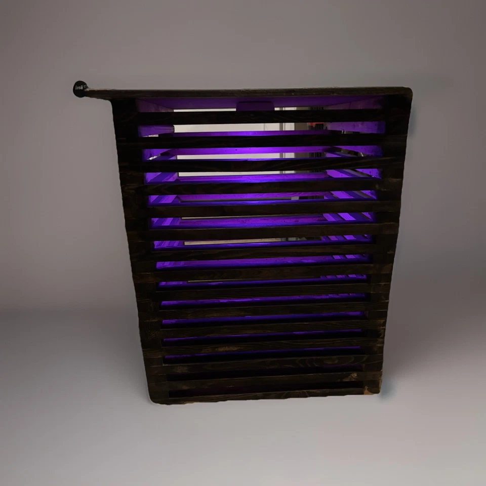 Wood Table With LED Light/remote 2x2” Solid Wood Table Birch Top - Image 3 of 4