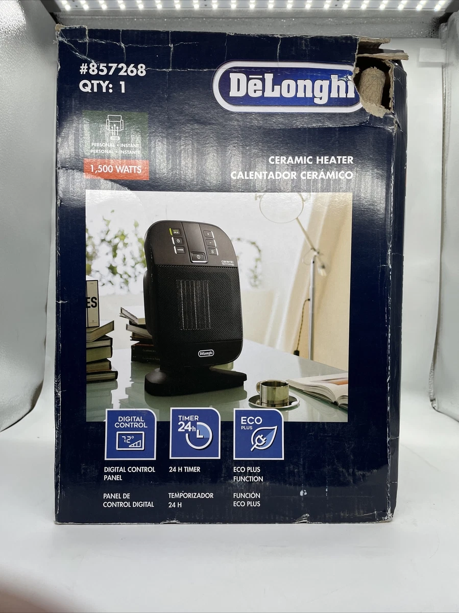 DeLonghi 1500W Ceramic Compact Personal Indoor Electric Space Heater-HFX60O15L  | eBay
