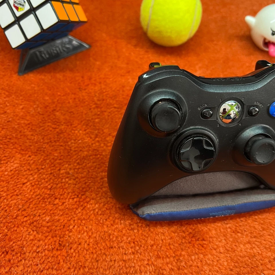 Controller Xbox 360 Joystick Originale Microsoft Xbox Joypad Wireless Pad Nero - Immagine 2 di 4