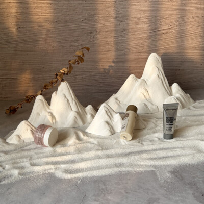 Photo props Chinese style snow mountain Zen rockery micro