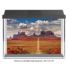 Desert Road Polyester Fish Tank Glass Backdrop Aquarium Background 020