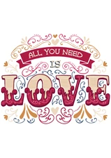 Direct to Film Print (DTF)- All You Need is Love