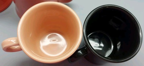 Homer Laughlin Fiestaware Mug O-Ring Handle Coffee Cup FOUR CUPS 3.5 SH - Picture 8 of 9
