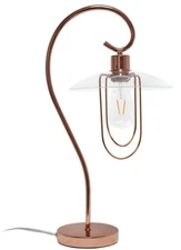 Lalia Home Modern Metal Scroll Table Lamp White