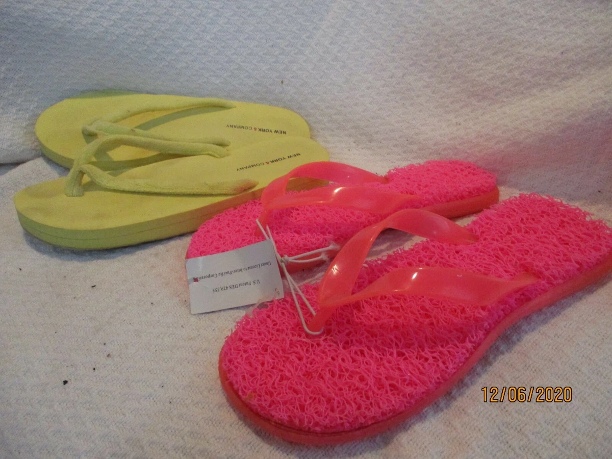 New York And Company Flip Flops YELLOW AND PINK UNBRANDED SANDALS