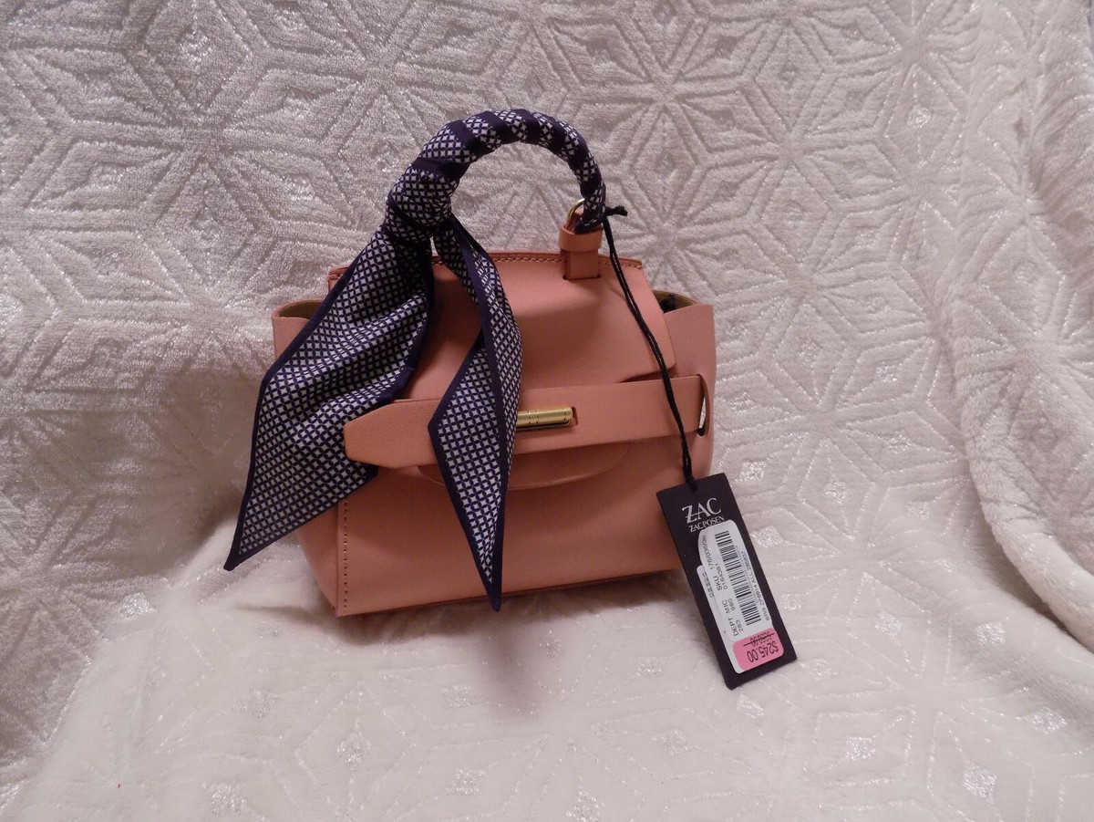 NEW Zac Posen Brigette Mini Belted Crossbody Bag, Coral | eBay