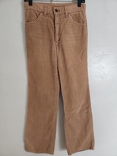 vintage levis corduroy pants 70's bell bottom 28 w 31 1/2 stitched pockets 1577