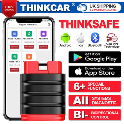 Thinksafe KFZ OBD2 Profi Diagnosegerät Auto Scanner Bluetooth All System TPMS 