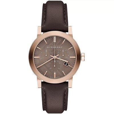 Burberry Uhr BU 9755 The City Chocolate Leder Unisex