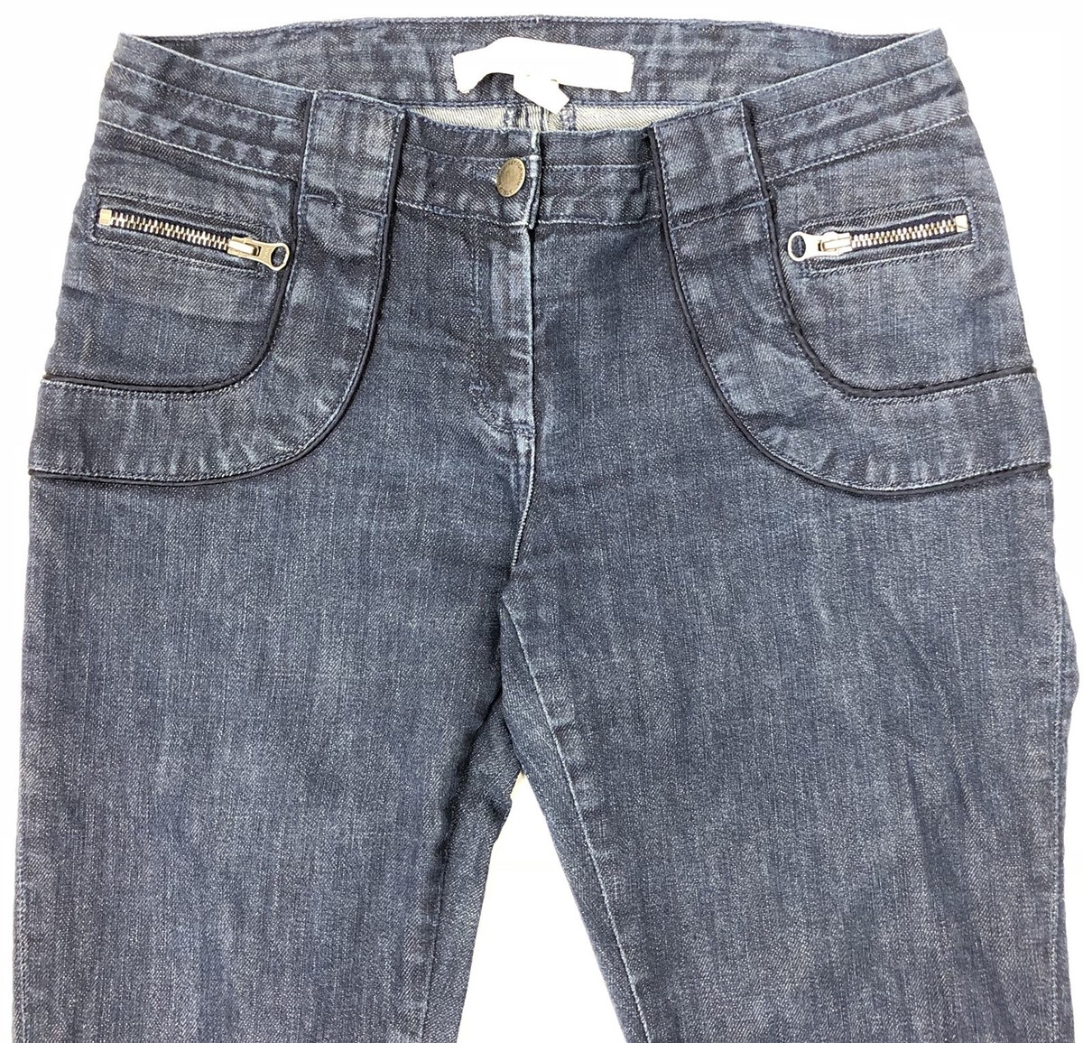 Stella McCartney H&M Womens Jeans Skinny Leg Ankle Zip
