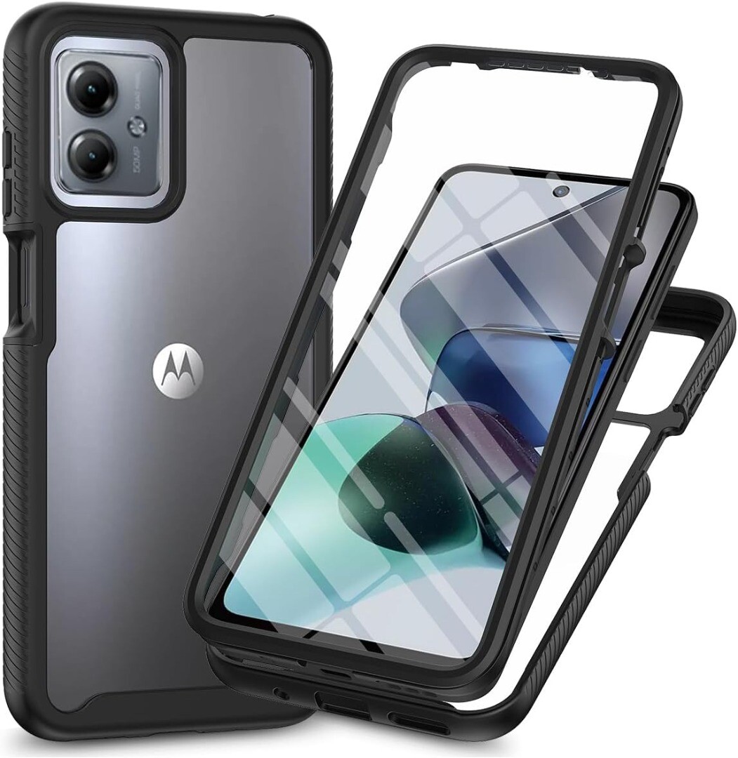 GOKEN Cover Per Motorola Moto G54 5G: Custodia Flip In PU Con Portafoglio, Slot Per Carte E Supporto | Grigio Elegante