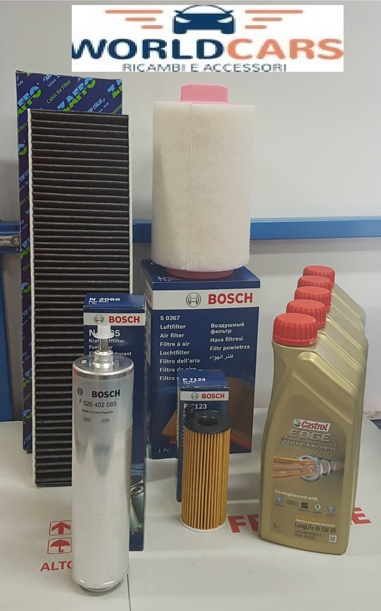 KIT TAGLIANDO 4 FILTRI BOSCH 5 LITRI LT CASTROL 5W30 MINI COOPER D 1.6 D 82KW - Foto 2