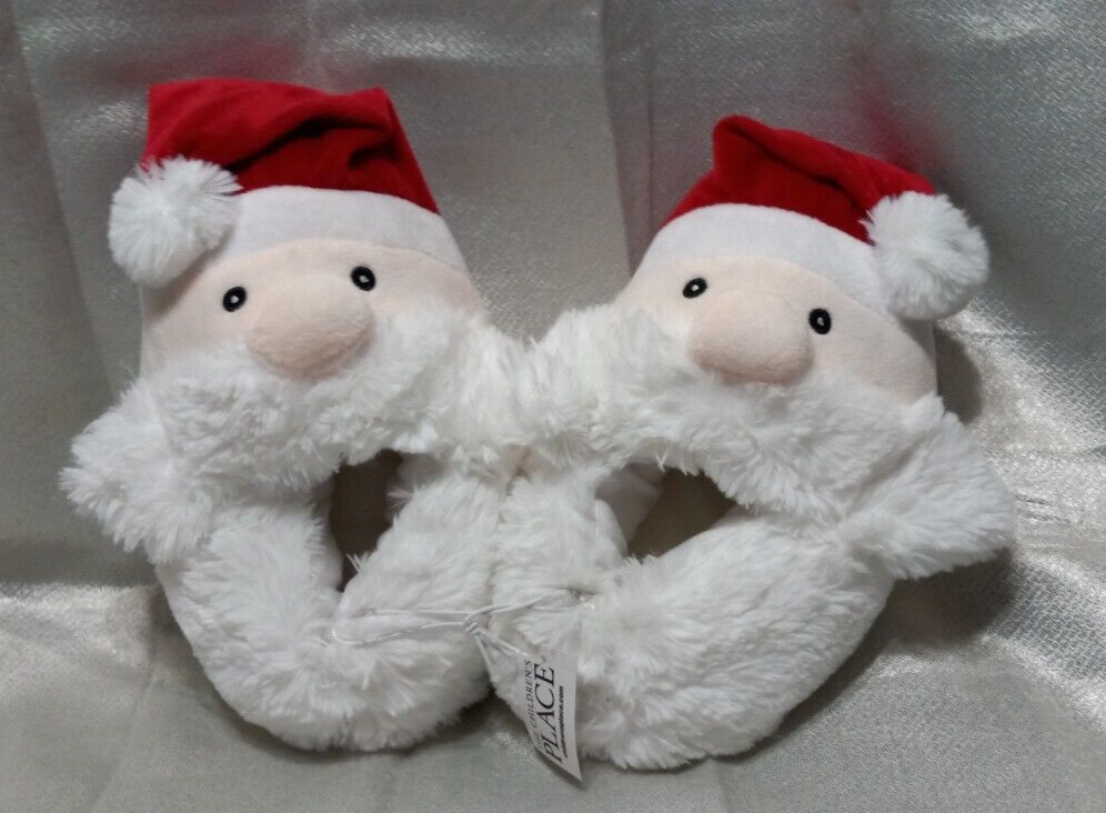 APL Pantofole peluche Babbo Natale bambini antiscivolo pelose scarpe fuzzy TG 4 XS età 3 4