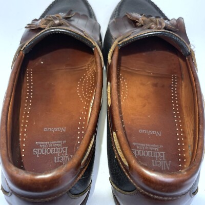 Allen Edmonds NASHUA Brown Black Kiltie Tassel Loafers Slip  display picture 3
