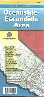 1998 ACSC Road Map OCEANSIDE ESCONDIDO California San Diego County Fallbrook