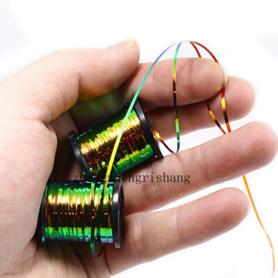 Fly Tying Holographic Tinsel Flat Mylar Materials Flash Colors 0.5-2mm