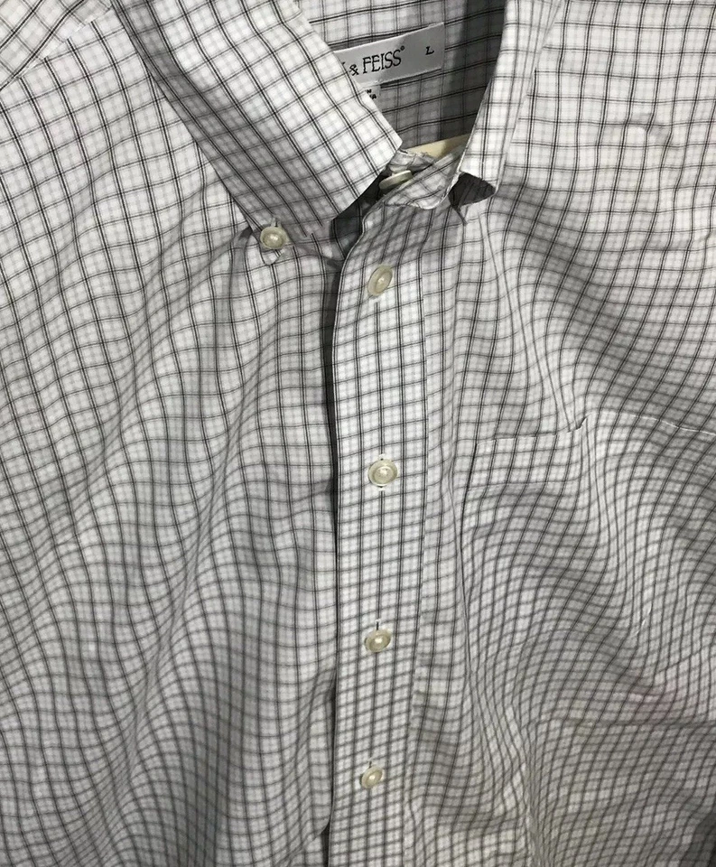 Joseph & Feiss Men's Non Iron Fitted Dress Striped Shirt Size L Plaid - Image 2 of 4